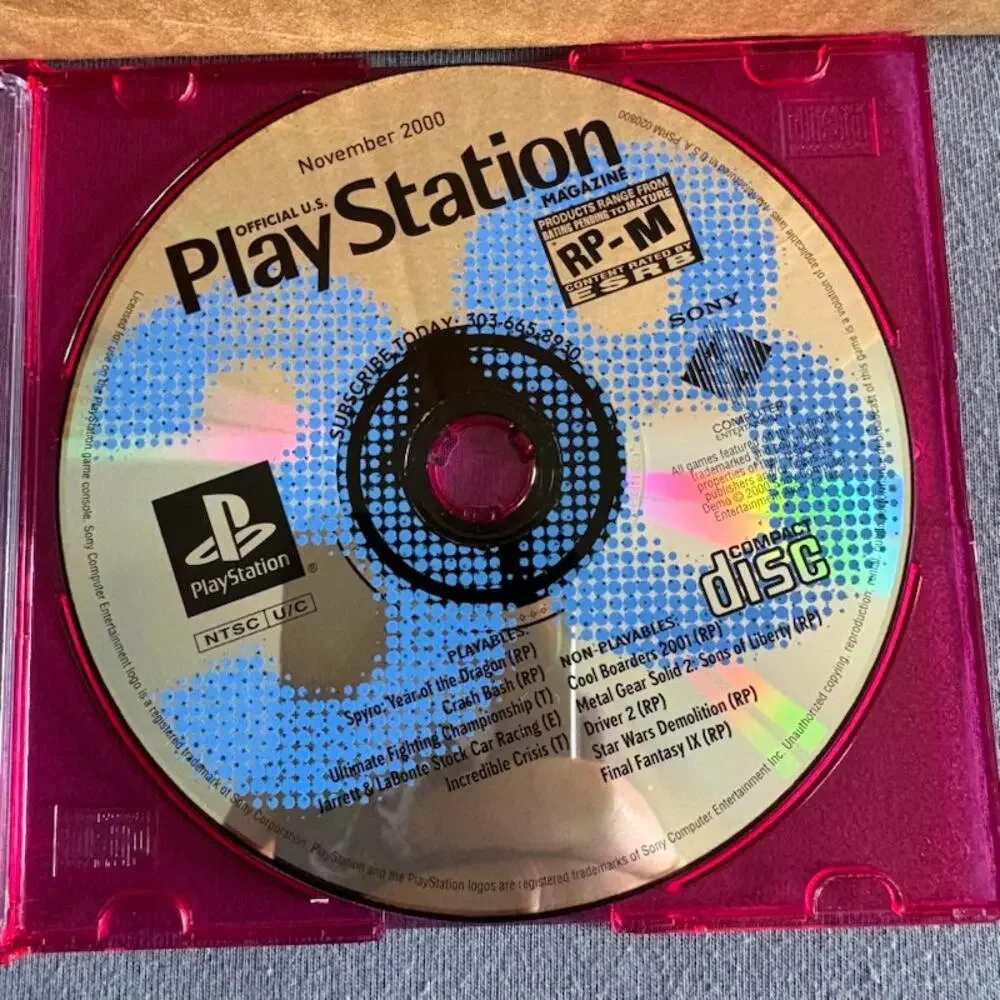 Playstation Magazine Demo 4 Disc Lot Issues 34 36 37 38 2000